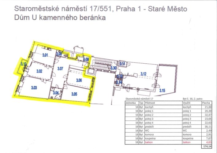 StN 17_Byt 16 - 2. patro
