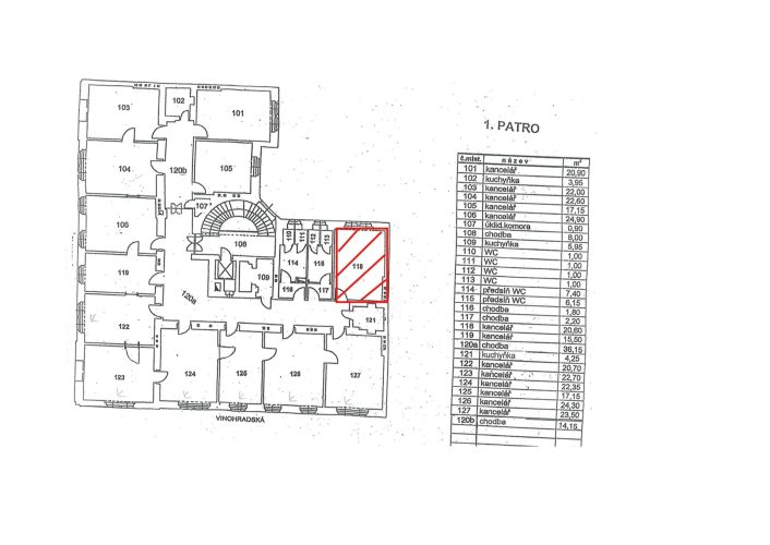PRONÁJEM KANCELÁŘE 20 m², BLANICKÁ 1008/28, PRAHA 2 – foto 4